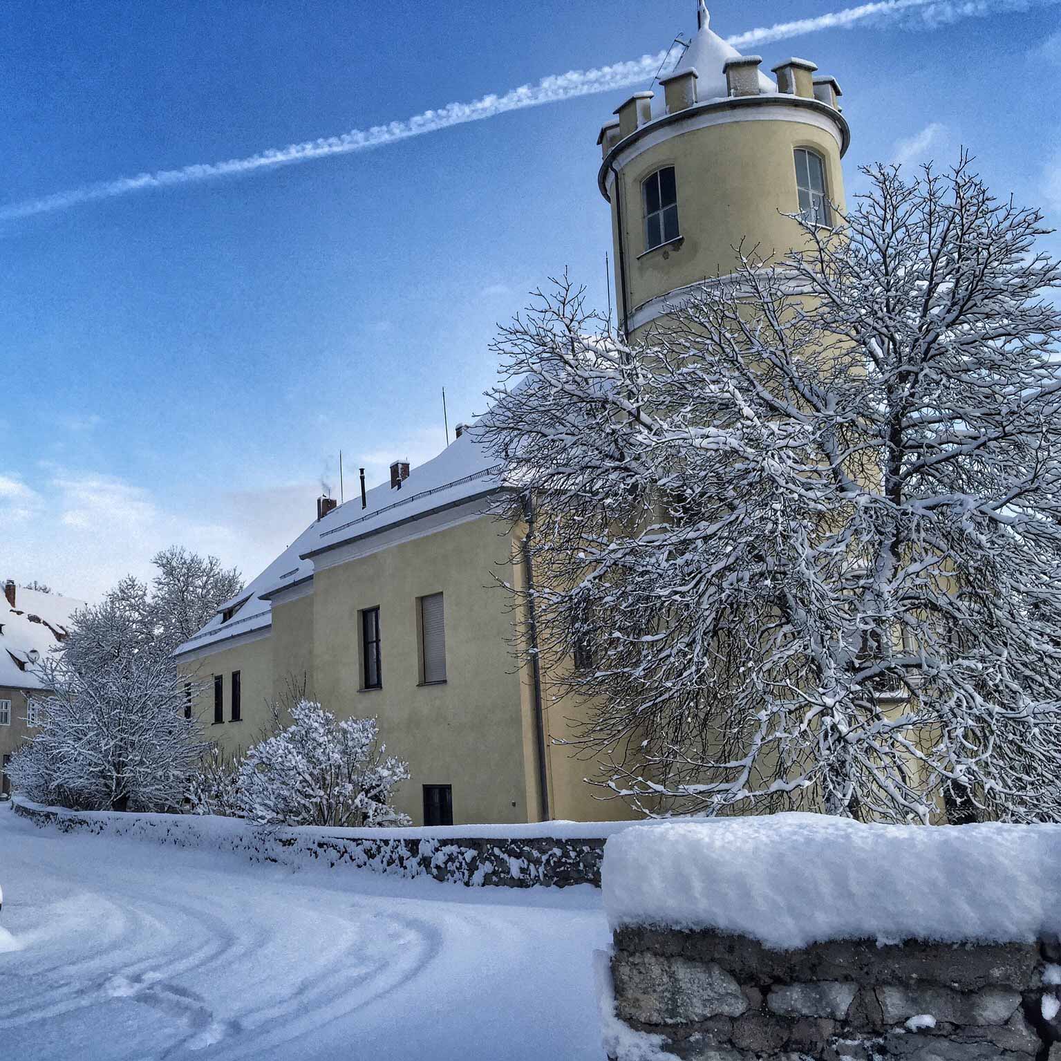 winter vakantiehuis in het kasteel