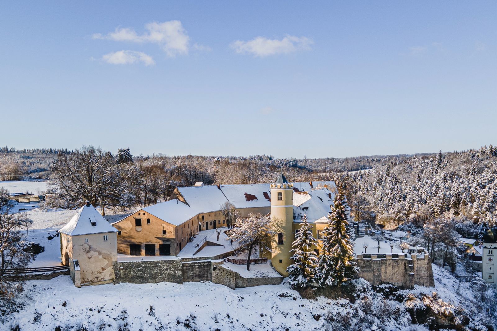 Winter Schloss Moehren